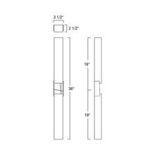 Load image into Gallery viewer, Artemis LED Bath Wall Light - line drawing.