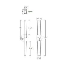 Load image into Gallery viewer, Ciro LED Bath Wall Light - line drawing.