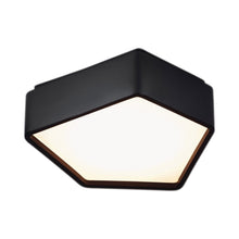 Load image into Gallery viewer, Fenway LED Flush Mount Ceiling Light in Matte Black.