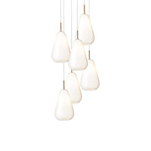 Load image into Gallery viewer, Anoli Chandelier in Opal White (6-Light).