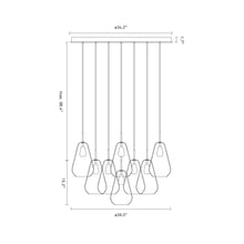 Load image into Gallery viewer, Anoli Chandelier - line drawing.
