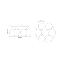 Load image into Gallery viewer, Apiales Plafond Flush Mount Ceiling Light - line drawing.