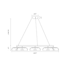 Load image into Gallery viewer, Blossi LED Chandelier - line drawing.