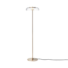 Load image into Gallery viewer, Blossi LED Floor Lamp in Nodric Gold/Clear.