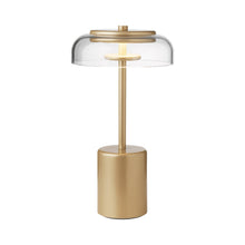 Load image into Gallery viewer, Blossi LED Mini Portable Table Lamp in Nodric Gold/Clear.