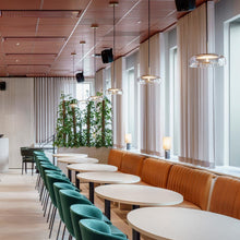 Load image into Gallery viewer, Blossi LED Pendant Light in restaurant.