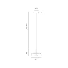 Load image into Gallery viewer, Blossi LED Pendant Light - line drawing.