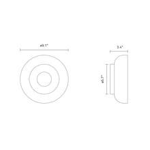 Load image into Gallery viewer, Blossi LED Wall Light - line drawing.