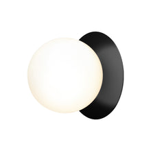 Load image into Gallery viewer, Liila IP 44 Ceiling / Wall Light in Black/Opal White (Medium).