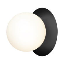 Load image into Gallery viewer, Liila IP 44 Ceiling / Wall Light in Black/Opal White (Large).