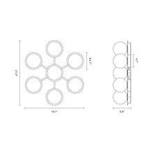 Load image into Gallery viewer, Liila Star Ceiling / Wall Light - line drawing.