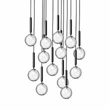 Load image into Gallery viewer, Miira Chandelier in Rock Grey/Optic Clear (13-Light/13.6-Inch).