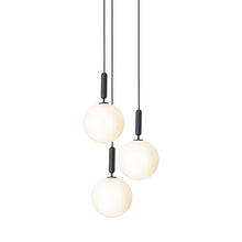 Load image into Gallery viewer, Miira Chandelier in Rock Grey/Opal White (3-Light/14.1-Inch).