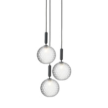 Load image into Gallery viewer, Miira Chandelier in Rock Grey/Optic Clear (3-Light/14.1-Inch).
