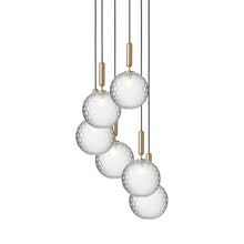 Load image into Gallery viewer, Miira Chandelier in Brass/Optic Clear (6-Light/14.1-Inch).