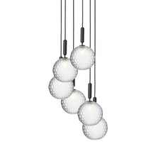 Load image into Gallery viewer, Miira Chandelier in Rock Grey/Optic Clear (6-Light/14.1-Inch).