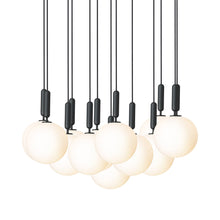 Load image into Gallery viewer, Miira Chandelier in Rock Grey/Opal White (13-Light/14.1-Inch).