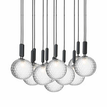 Load image into Gallery viewer, Miira Chandelier in Rock Grey/Optic Clear (13-Light/14.1-Inch).