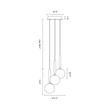 Load image into Gallery viewer, Miira Chandelier - line drawing.