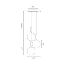 Load image into Gallery viewer, Miira Chandelier - line drawing.