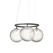 Load image into Gallery viewer, Miira Circular Chandelier in Rock Grey/Optic Clear (3-Light).