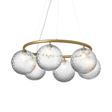 Load image into Gallery viewer, Miira Circular Chandelier in Brass/Optic Clear (6-Light).
