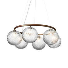 Load image into Gallery viewer, Miira Circular Chandelier in Dark Bronze/Optic Clear (6-Light).