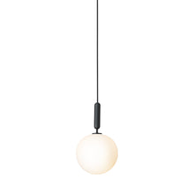 Load image into Gallery viewer, Miira Pendant Light in Rock Grey/Opal White (Large).