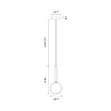 Load image into Gallery viewer, Miira Pendant Light - line drawing.