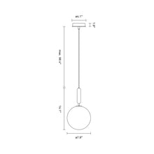 Load image into Gallery viewer, Miira Pendant Light - line drawing.