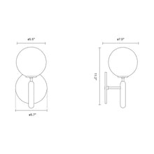 Load image into Gallery viewer, Miira Wall Light - line drawing.