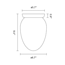 Load image into Gallery viewer, Rizzatto Flush Mount Ceiling Light - line drawing.