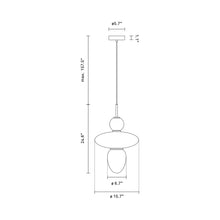 Load image into Gallery viewer, Rizzatto Pendant Light - line drawing.