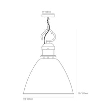 Load image into Gallery viewer, 7380 Pendant Light - line drawing.