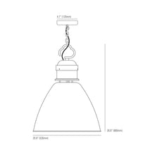 Load image into Gallery viewer, 7380 Pendant Light - line drawing.