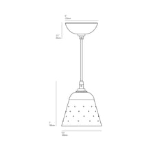 Load image into Gallery viewer, Alma Pendant Light - line drawing.