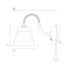 Load image into Gallery viewer, Alma Plug-In Wall Light - line drawing.