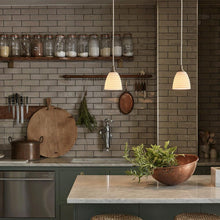 Load image into Gallery viewer, Antique Brass Pendant Light in kitchen.
