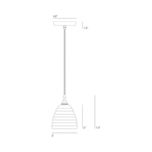 Load image into Gallery viewer, Antique Brass Pendant Light - line drawing.