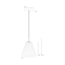Load image into Gallery viewer, Antique Brass Pendant Light - line drawing.
