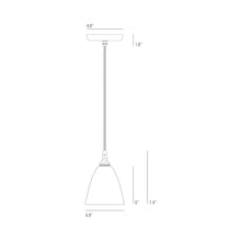 Load image into Gallery viewer, Antique Brass Pendant Light - line drawing.