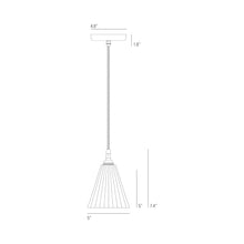 Load image into Gallery viewer, Antique Brass Pendant Light - line drawing.