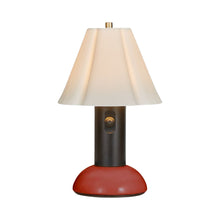 Load image into Gallery viewer, Blossom Outdoor LED Portable Table Lamp in Rusty Red.