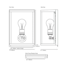 Load image into Gallery viewer, Box Wall Light - line drawing.