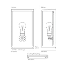 Load image into Gallery viewer, Box Wall Light - line drawing.