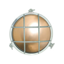 Load image into Gallery viewer, Brass Bulkhead Wall Light in Chrome (Small).