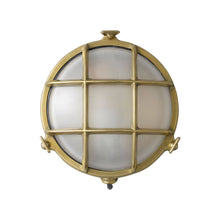 Load image into Gallery viewer, Brass Bulkhead Wall Light.