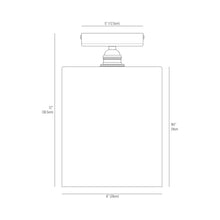 Load image into Gallery viewer, Brompton Flush Mount Ceiling Light - line drawing.