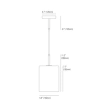 Load image into Gallery viewer, Brompton Pendant Light - line drawing.