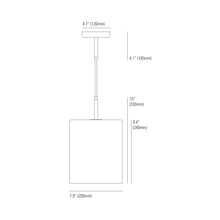 Load image into Gallery viewer, Brompton Pendant Light - line drawing.